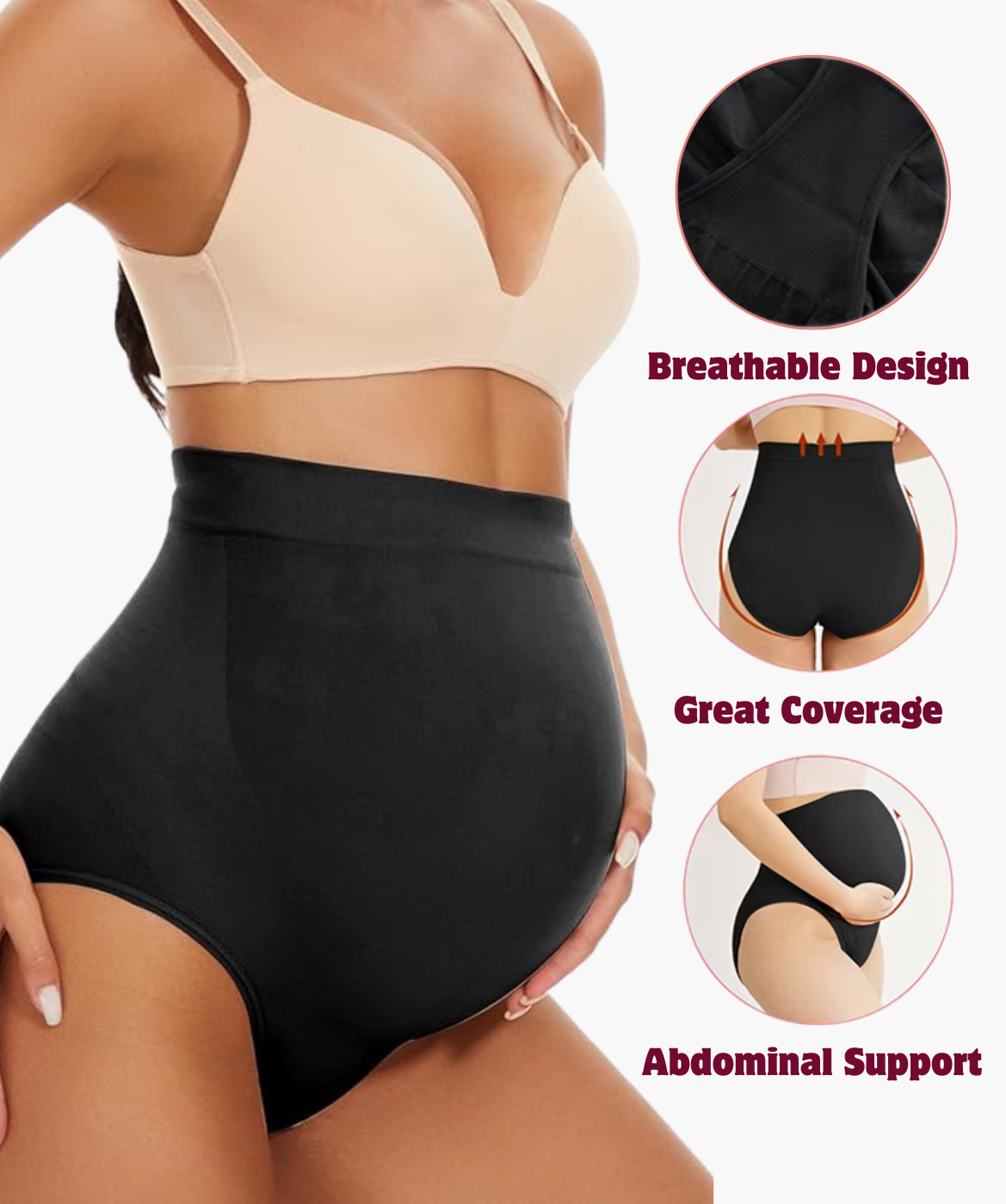 High Waist Pregnancy Belly Support Panties
