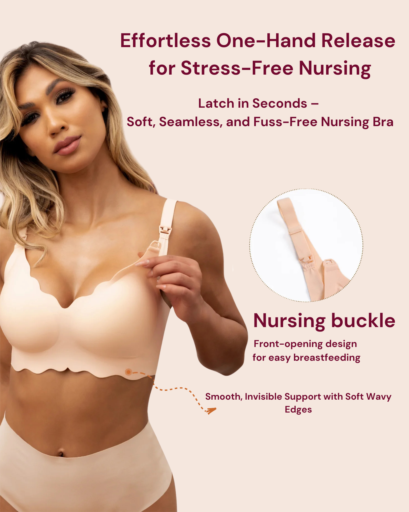 Jelly Strip - U Shaped Seamless Nursing Bra