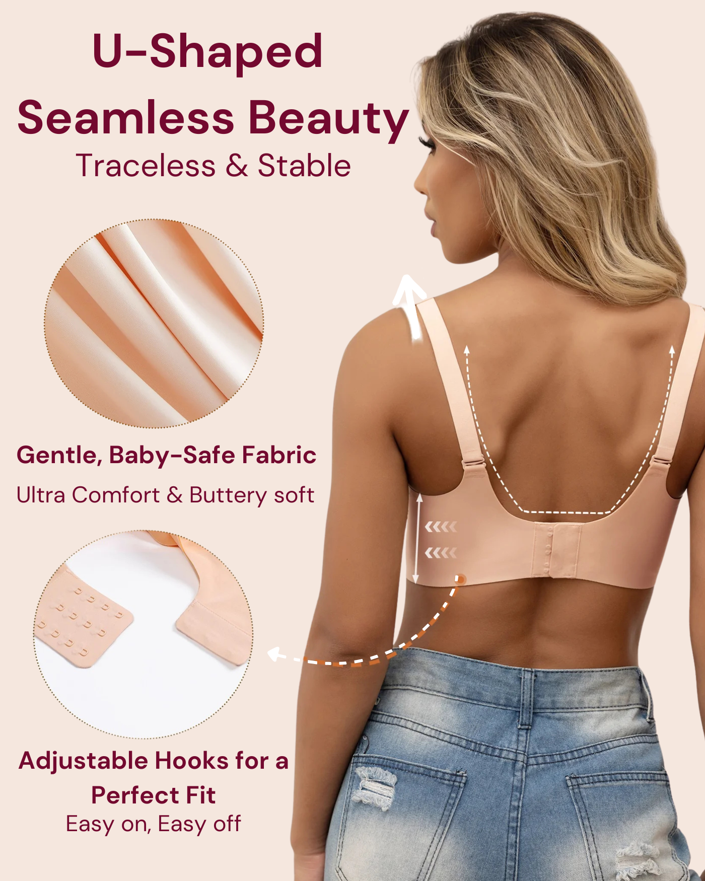Jelly Strip - U Shaped Seamless Nursing Bra