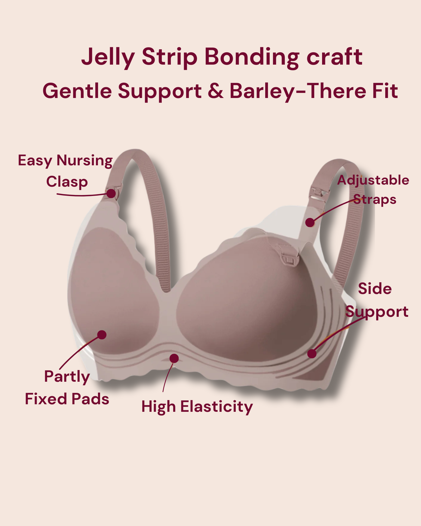 Jelly Strip - U Shaped Seamless Nursing Bra