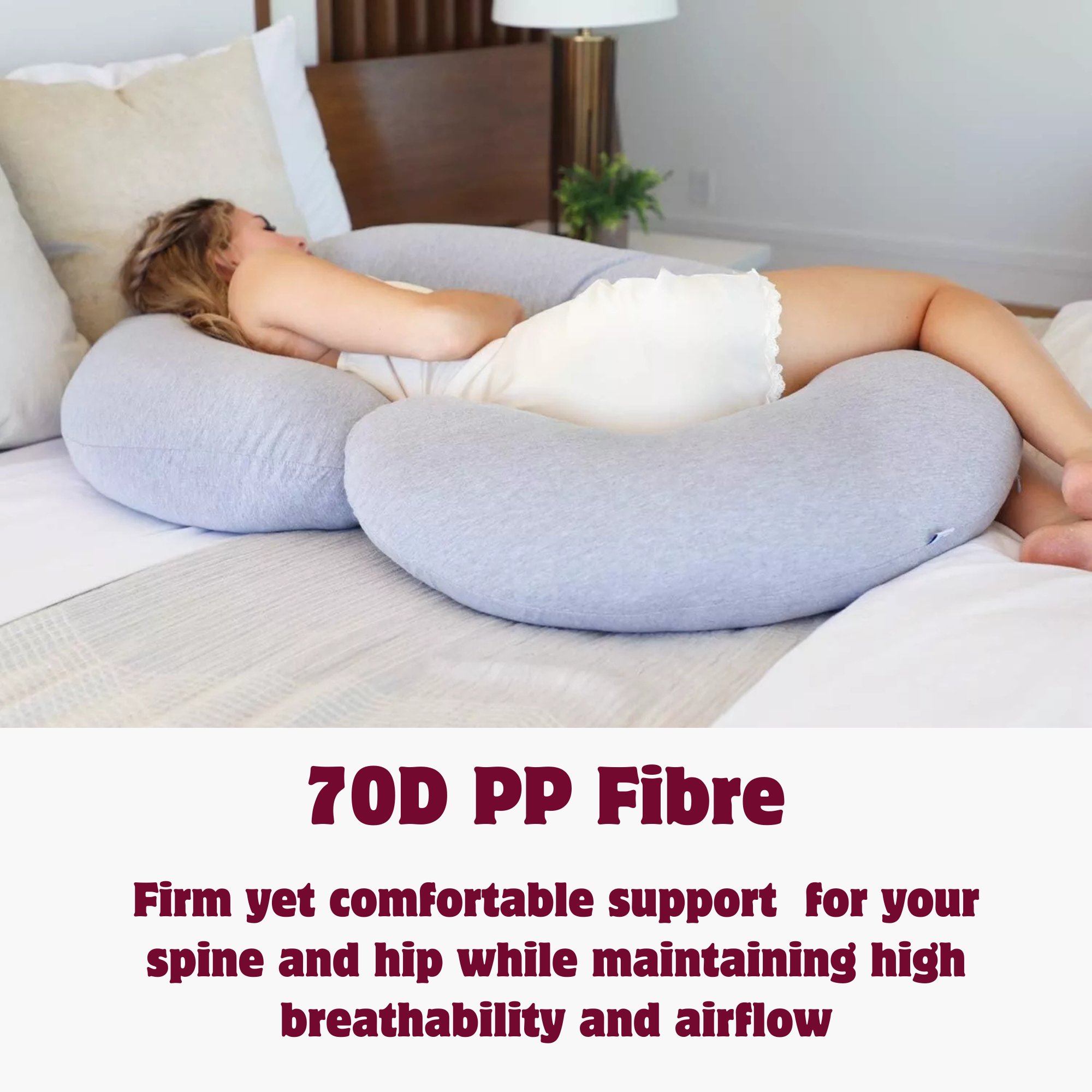 Huggable - C shaped Maternity body pillow