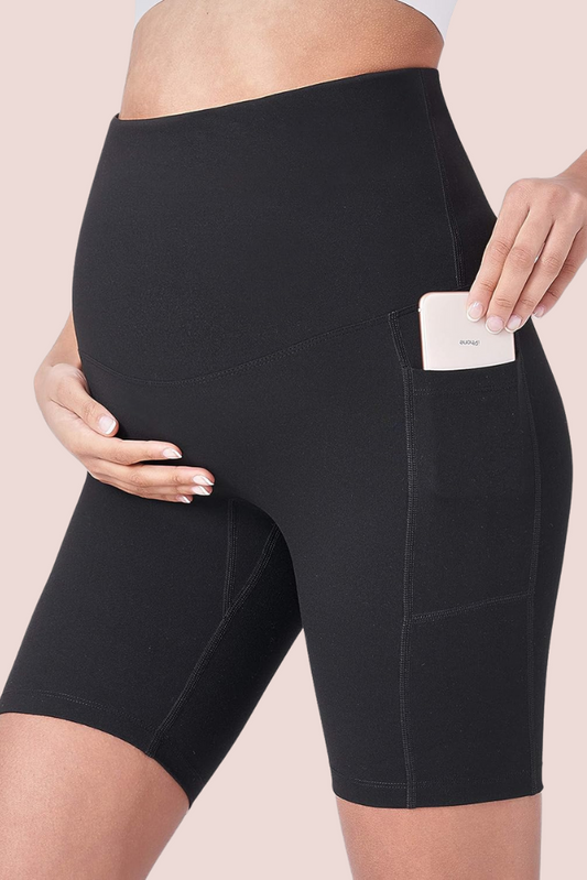 Modavista Biker Maternity Yoga Shorts