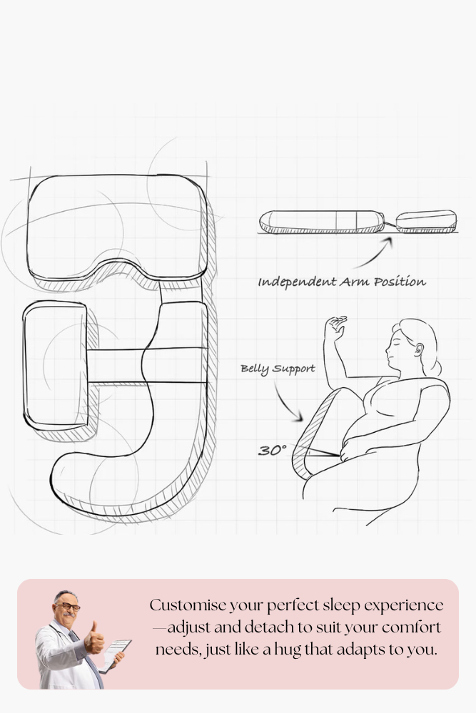 Detachable G Shaped Pro Pregnancy Pillow