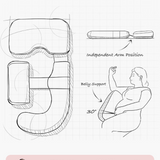 Detachable G Shaped Pro Pregnancy Pillow